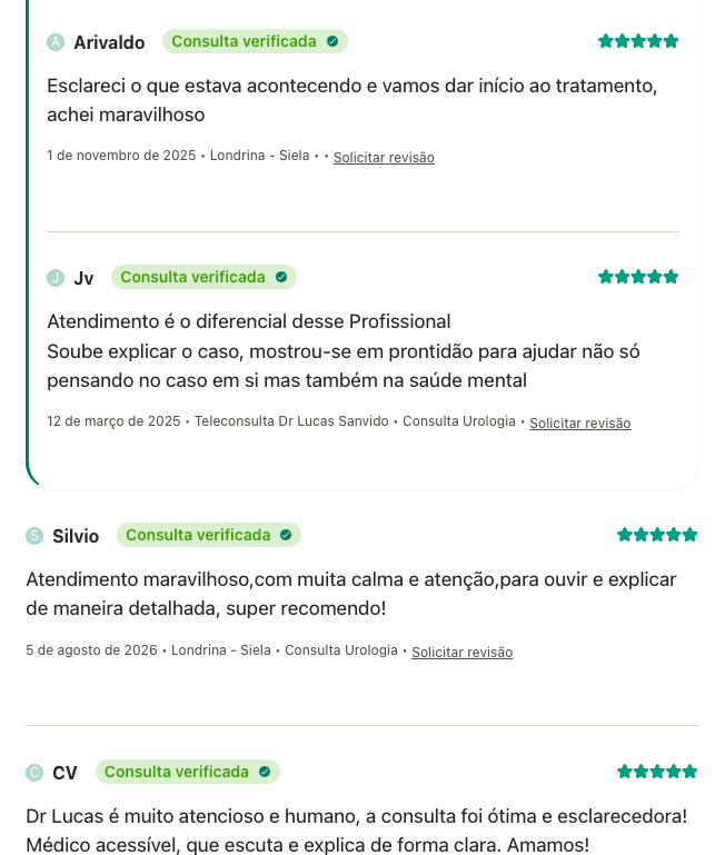 O que dizem meus pacientes